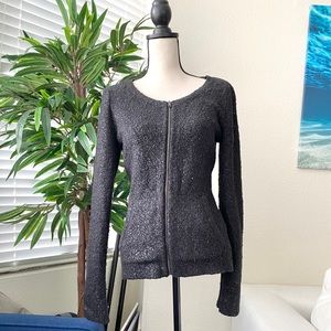 Armani Exchange Glitter Crew Neck Sweater Cardigan
